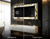 Decoratiune oglinda cu LED moderna - Golden Streaks