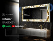 Decoratiune oglinda cu LED moderna - Golden Streaks #6
