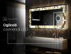 Decoratiune oglinda cu LED moderna - Golden Streaks #7