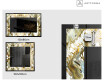 Decoratiune oglinda cu LED moderna - Golden Streaks #2