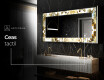 Decoratiune oglinda cu LED moderna - Golden Streaks #8