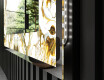Decoratiune oglinda cu LED moderna - Golden Streaks #3