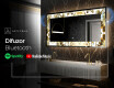 Decoratiune oglinda cu LED moderna - Golden Streaks #7