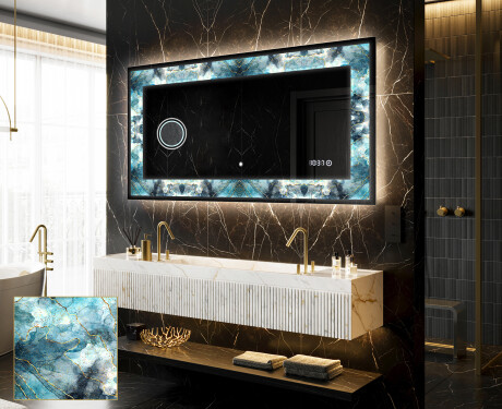 Decoratiune oglinda cu LED moderna - Sapphire Reflections