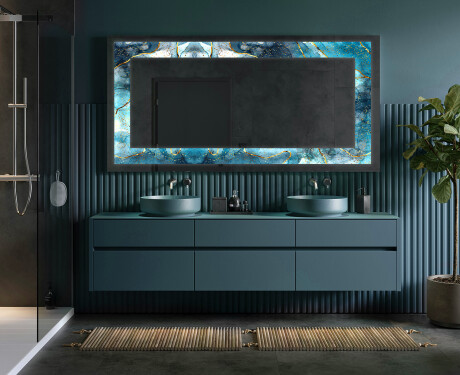 Decoratiune oglinda cu LED moderna - Sapphire Reflections #4