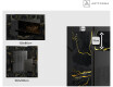 Decoratiune oglinda cu LED moderna - Golden Veins #2