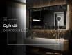 Decoratiune oglinda cu LED moderna - Golden Veins #7