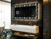 Decoratiune oglinda cu LED moderna - Cascading Flowers