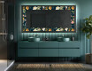 Decoratiune oglinda cu LED moderna - Cascading Flowers #5