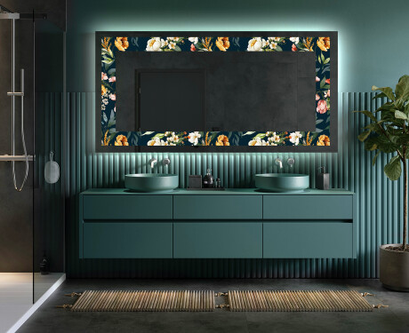 Decoratiune oglinda cu LED moderna - Cascading Flowers #5