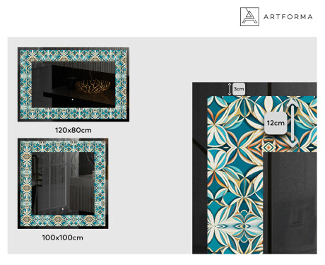 Decoratiune oglinda cu LED moderna - Floral Elevations #2