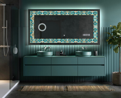 Decoratiune oglinda cu LED moderna - Floral Elevations #5