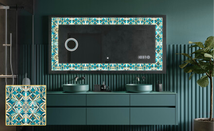 Decoratiune oglinda cu LED moderna - Floral Elevations