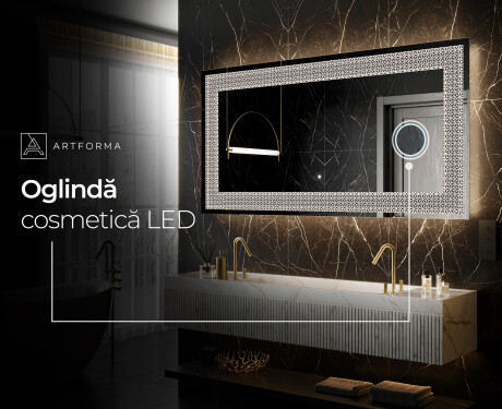Decoratiune oglinda cu LED moderna - Dynamic Circles #6