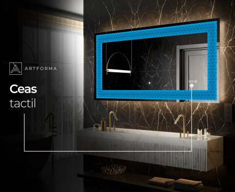 Decoratiune oglinda cu LED moderna - Symmetrical Diamonds #8