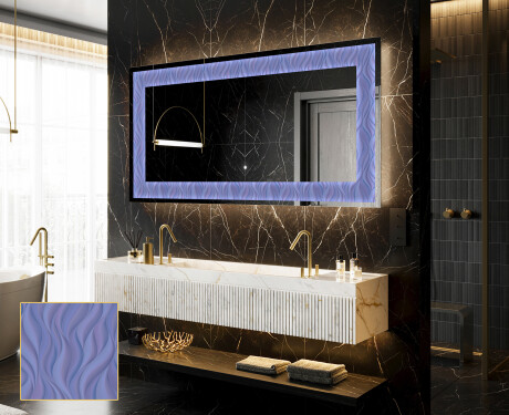 Decoratiune oglinda cu LED moderna - Colorful Ruffles