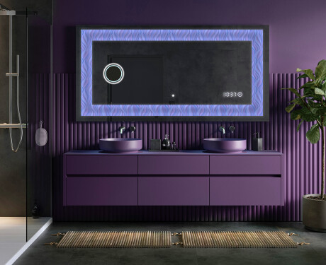 Decoratiune oglinda cu LED moderna - Colorful Ruffles #4
