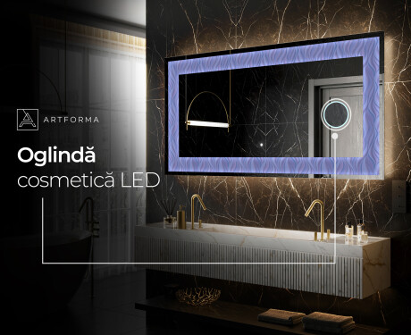 Decoratiune oglinda cu LED moderna - Colorful Ruffles #5