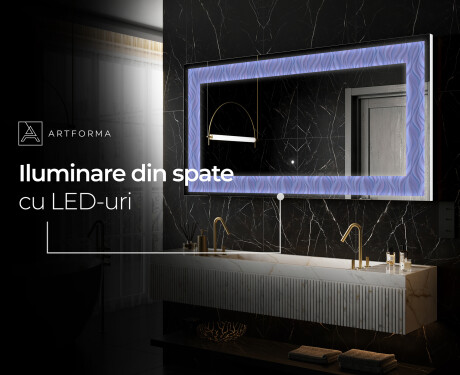 Decoratiune oglinda cu LED moderna - Colorful Ruffles #6