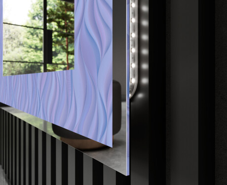Decoratiune oglinda cu LED moderna - Colorful Ruffles #3