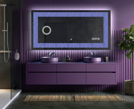 Decoratiune oglinda cu LED moderna - Colorful Ruffles #5