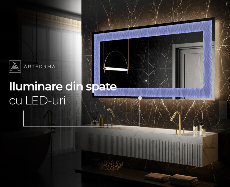 Decoratiune oglinda cu LED moderna - Colorful Ruffles #7