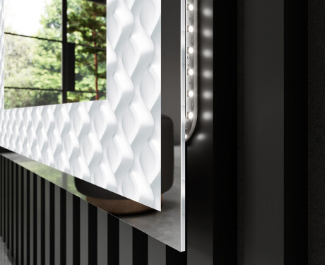 Decoratiune oglinda cu LED moderna - Inspiring Lines #3