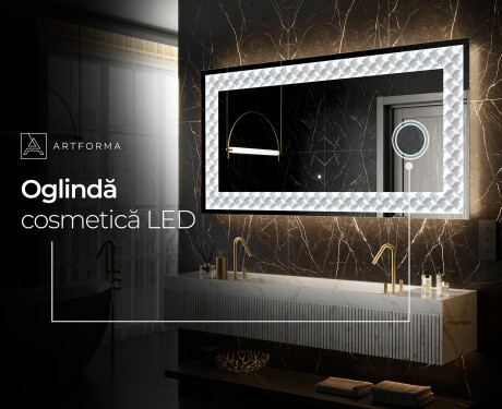Decoratiune oglinda cu LED moderna - Inspiring Lines #6