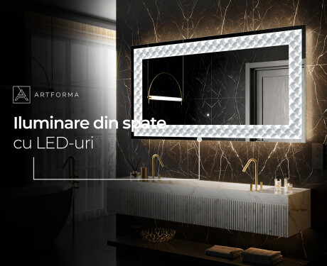 Decoratiune oglinda cu LED moderna - Inspiring Lines #7