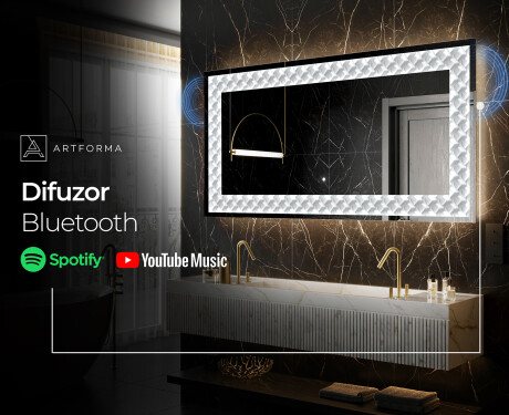 Decoratiune oglinda cu LED moderna - Inspiring Lines #9