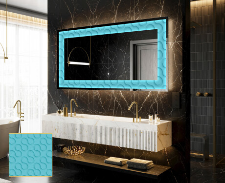 Decoratiune oglinda cu LED moderna - Divergent Lines