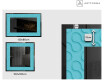 Decoratiune oglinda cu LED moderna - Divergent Lines #2