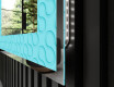 Decoratiune oglinda cu LED moderna - Divergent Lines #3