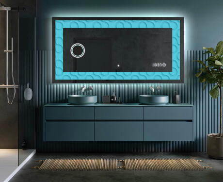 Decoratiune oglinda cu LED moderna - Divergent Lines #5