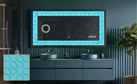 Decoratiune oglinda cu LED moderna - Divergent Lines