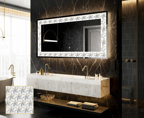 Decoratiune oglinda cu LED moderna - Dynamic Whirls