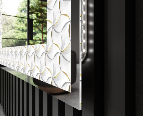 Decoratiune oglinda cu LED moderna - Dynamic Whirls #3