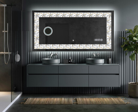 Decoratiune oglinda cu LED moderna - Dynamic Whirls #5