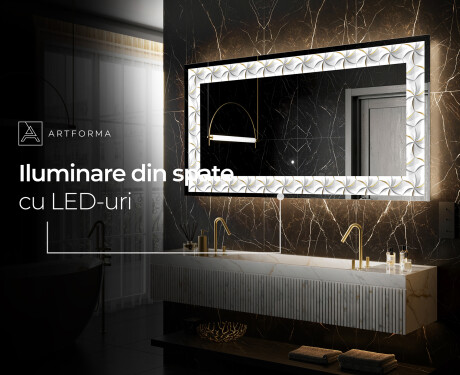 Decoratiune oglinda cu LED moderna - Dynamic Whirls #7
