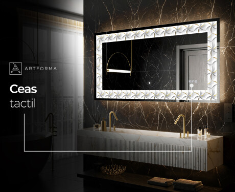 Decoratiune oglinda cu LED moderna - Dynamic Whirls #8