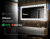 Decoratiune oglinda cu LED moderna - Dynamic Whirls #9