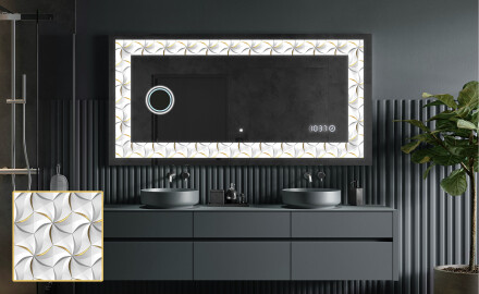 Decoratiune oglinda cu LED moderna - Dynamic Whirls