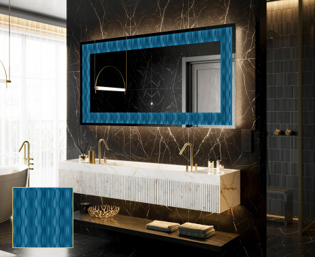 Decoratiune oglinda cu LED moderna - Whirling Lines