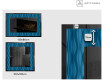 Decoratiune oglinda cu LED moderna - Whirling Lines #2