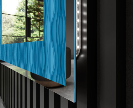 Decoratiune oglinda cu LED moderna - Whirling Lines #3