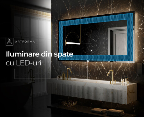 Decoratiune oglinda cu LED moderna - Whirling Lines #7