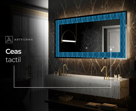 Decoratiune oglinda cu LED moderna - Whirling Lines #8