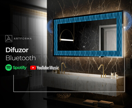 Decoratiune oglinda cu LED moderna - Whirling Lines #9