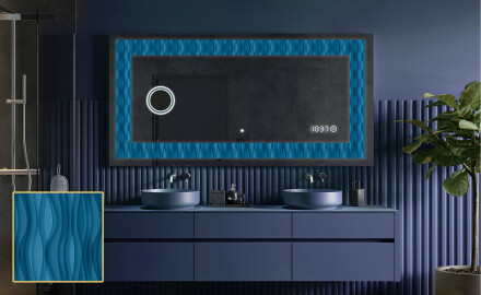 Decoratiune oglinda cu LED moderna - Whirling Lines