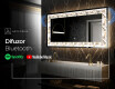 Decoratiune oglinda cu LED moderna - Floral Reflections #7